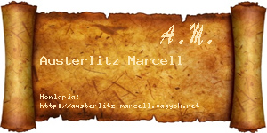 Austerlitz Marcell névjegykártya